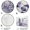 thumbnail image 3 of Designart "Dreaming of Violet Ferns I" Floral Metal Wall Art Prints, 3 of 5