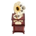 thumbnail image 2 of Gramophone Music Box, Clockwork Music Box, Mechanism Music Box Gramophone for Home Table Desk Decorations, Antique Style Prop for Living Room, Bedroom, Office, 2 of 7