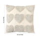 thumbnail image 3 of Funda de cojín bordado en forma de corazón de lino beige de 18x18 pulgadas • Funda decorativa para cojines de San Valentín • Acentos suaves lavables con cremallera para sofá y decoración del hogar, 3 of 6