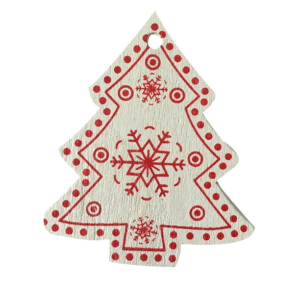 Wosthever 10 Uds Año Nuevo Natural adorno para árbol de Navidad colgantes de regalos nieve alce Navidad Adornos Navidad Kits de decoración para fiestas No.03