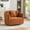Orange, variant on New 39" Upholstered Oversized 360° Swivel Accent Barrel Chair and Half Cozy Sofa with 3 Pillows, Tufted Pumpkin-Shape Club Armchair for Living Room, Bedroom, Office, Lounge,White-Black