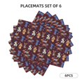 thumbnail image 2 of Placemats Set Of 4 / 6, Cute Dog Puppy Bone Placemats For Dining Table Indoor/Outdoors Heat Resistant Washable Placemats 18" X 12", 2 of 8