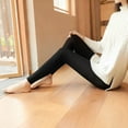 thumbnail image 2 of IWRICH Tights for Women Footless Lined Tights Soft Comfy Stockings Leggings Black One Size, 2 of 9