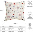 thumbnail image 4 of 4th of July Decorations Pillow Covers 18x18 Inch Patriotic Red Blue Star Throw Pillows Cover Set of 2 Memorial Day Pillow Case Holiday Farmhouse Cushion Cover for Outdoor Bedroom Couch Sofa Decor, 4 of 6
