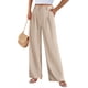 thumbnail image 3 of Pantalones PRETTYGARDEN Palazzo de Pierna Ancha, Talle Alto con Bolsillos XXL, 3 of 9
