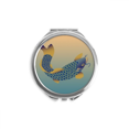 thumbnail image 1 of Miroir Compact à Main Bleu Poisson Culture Peinture Rond Portable de Poche en Verre, 1 of 3