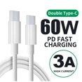 thumbnail image 1 of CHUANK 60W Charging Cable  Type C Fast Charging Cable  PD Fast Charge 60W USB-C to USB-C Data Cable for Phones  Laptops 1 Meter/ 2 Meters, 1 of 9