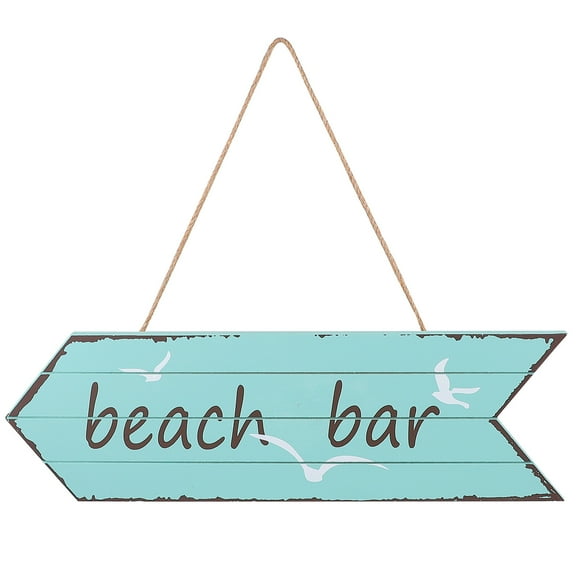 Wooden Mediterranean Style Arrow Sign Hanging Plaque Decoration Welcome Sign