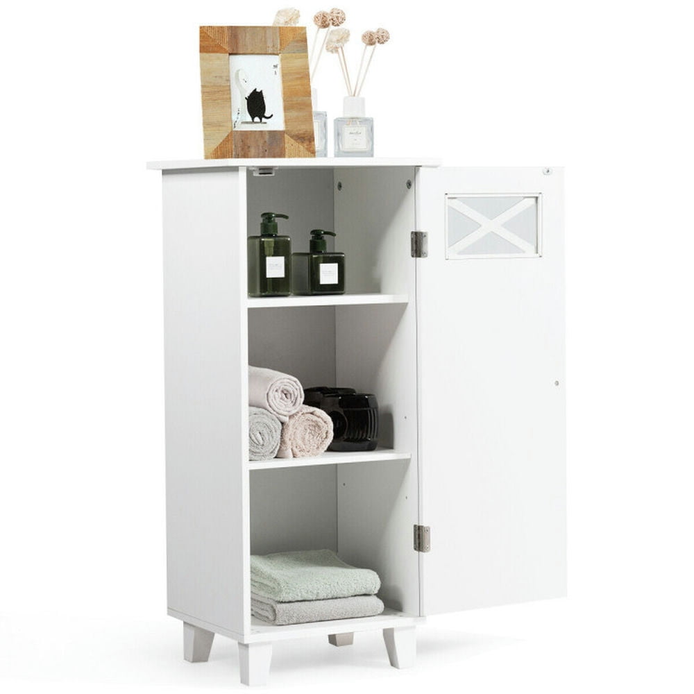 Finihen Bathroom Storage Cabinet, Bathroom Floor Cabinet, Bathroom Cabinet Free Standing Storage Side Table Organizer, for Bathroom, Living Room, Bedroom, Kitchen, White Finihen Bathroom Storage Cabinet, Bathroom Floor Cabinet, Bathroom Cabinet Free Standing Storage Side Table Organizer, for Bathroom, Living Room, Bedroom, Kitchen, White