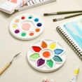 thumbnail image 5 of 17-Well Paint Palette Porcelain Paint Palette Ceramic Tray Artist Watercolor Mixing Palette for Acrylic Oil Painting, Watercolor, Gouache Painting, Round, 5 of 10