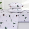 thumbnail image 5 of Azores Home 170-GSM Cotton Flannel Printed or Solid Extra Deep Pocket Sheet Set Brentwood Brown Full Flannel, 5 of 5