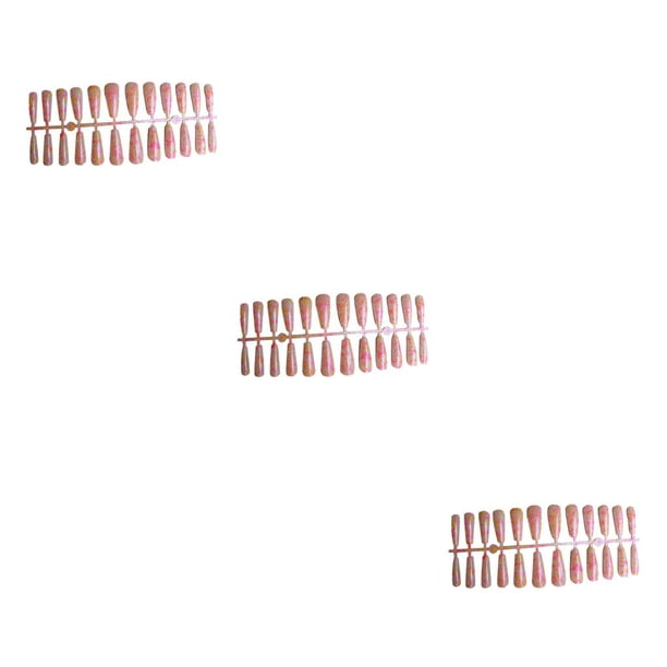 Uñas artificiales Soidarity 24 piezas en forma de T extralargas