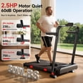 thumbnail image 5 of Folding Treadmill with 13% Incline for Home, Walking Pad with Adjustable Handlebars, 300 lb Capacity, Shock Absorbing Running Belt, No Assembly Required, 5 of 6