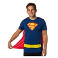 thumbnail image 6 of DC Comics Men's Superman Costume S Logo Superman Shirt With Detachable Cape Cosplay Tee, 6 of 7