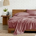 thumbnail image 2 of Bare Home Premium 1800 Collection 4-Piece Bed Sheet Set, Queen, Heathered Rosewood, 2 of 7