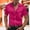 Hot Pink, variant on Abtuhar Men Summer Tops Short Sleeve Turndown Collar Solid Button Casual Shirts