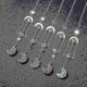 thumbnail image 3 of Natural Crystal Moon Wind Chime Pendant Decorative Geometric Lighting Pendant Chain Crystal Pendant, Crystal Ornament, 3 of 4