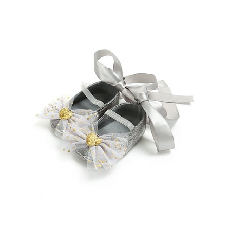 

Bellella Infant Flats Comfort Mary Jane First Walkers Crib Shoes Strappy Princess Dress Shoe Party Holiday Gray 4C
