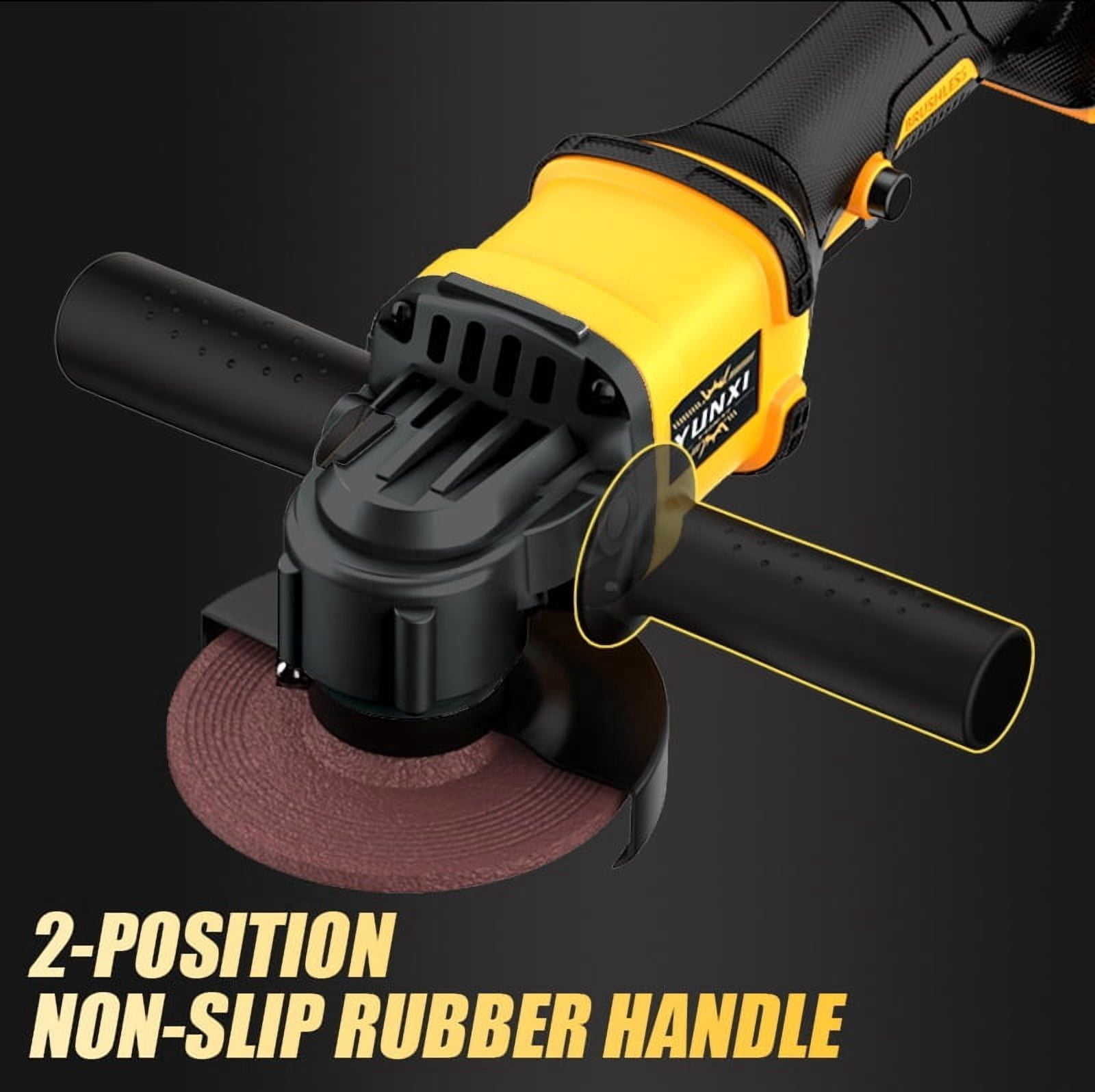 DGB Heavy-Duty Cordless Angle Grinder, Professional Brushless Power Grinder for Metal Cutting, Grinding, Sanding & Polishing, Durable Handheld Tool for Industrial & DIY Use