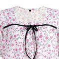 thumbnail image 4 of Women Nightgowns,Short Sleeves Comfy Ladies Nightdress Lightweight Floral Housecoat Plus Size, 4 of 7