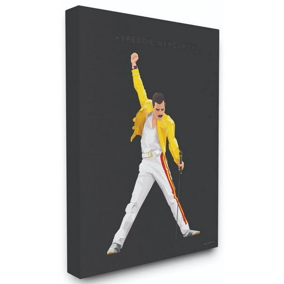 Stupell Industries Freddie Mercury Famous People Characters Fashion Figure Design Canvas Wall Art by Fred Birchal