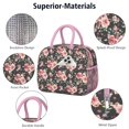 thumbnail image 4 of Lunch Bag Lunch Box for Women Reusable Insulated Lunch Cooler Bags,Large Capacity for Work Travel Picnic,Water-Resistant Pioneer Colorful Floral Lunch Tote Bag Gifts for Woman Mom Pink, 4 of 6