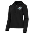 thumbnail image 2 of Women's Antigua  Black Miami Dolphins Contemporary Quarter-Zip Hoodie, 2 of 3