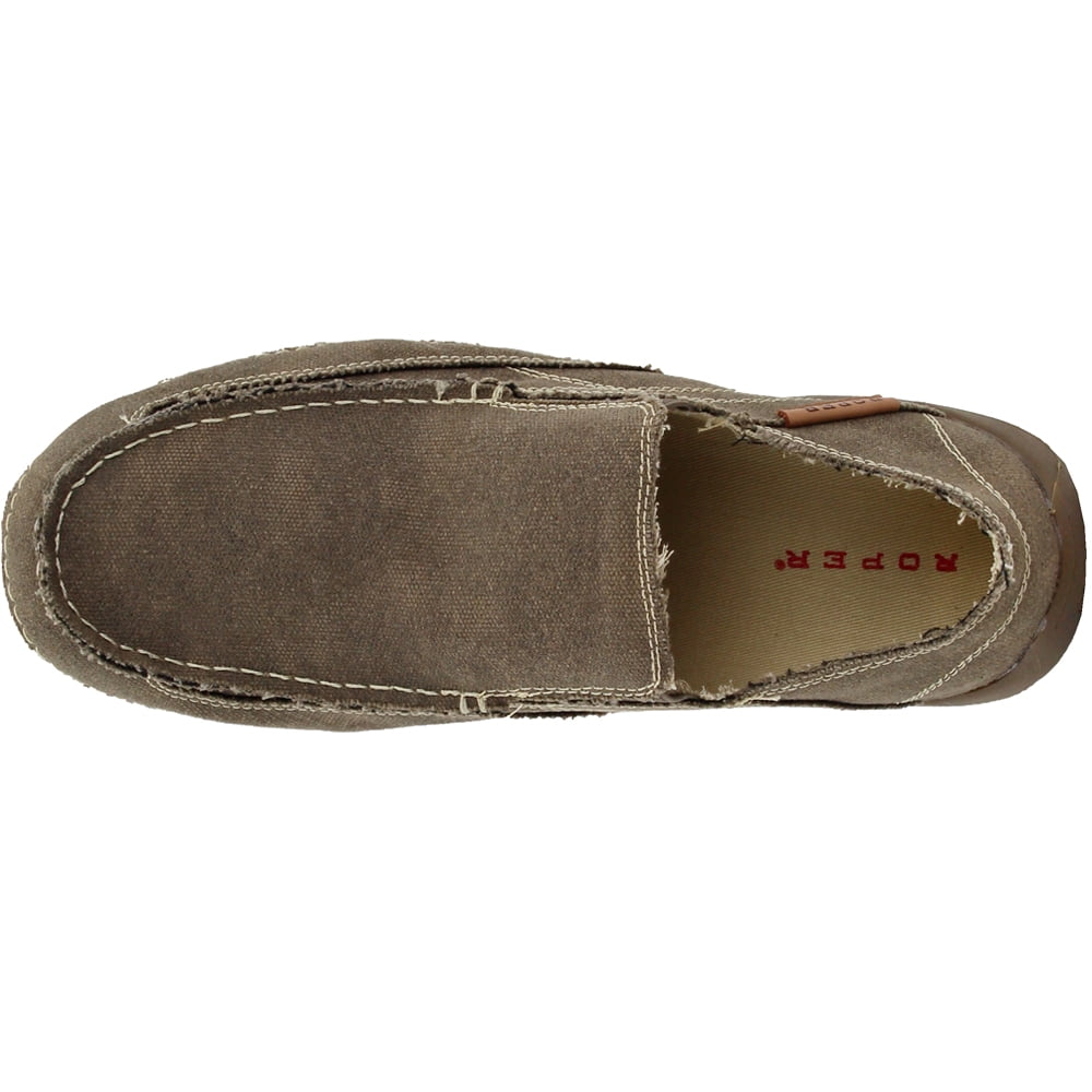Roper Mens Driving Moc Chocolate Brown Vintage Fabric With  display picture 2