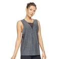 thumbnail image 6 of Expert Brand Women's Airstretch Lite Tie Back Tank Top, Heather Black, Large, 6 of 6