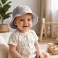 thumbnail image 4 of Mgmyaa Baby Ruffle Edge Bucket Hat Summer Outdoor Sun UV Protection Fisherman Cap for Infant Newborn 0-3 Years Breathable Soft Headwear, 4 of 8