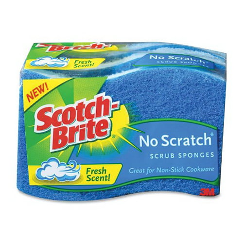 NEW 5 Pack 3M Scotch-Brite NON-SCRATCH Hand Scrub Sponge kitchen bathroom clean 