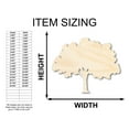 thumbnail image 2 of Unfinished Wood Oak Tree Shape - Craft - up to 46" 30" / 3/4", 2 of 5
