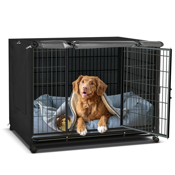 NEH Dog Crate Cover, Waterproof Crate Cover Outdoor Indoor, X-Small Dog Crate Cover, Universal Fit Wire Crate Cover, Breathable Privacy Kennel Cover - Fits Pet Crates 24"L x 18"W x 20"H