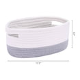 thumbnail image 3 of Unique Bargains Woven Storage Basket Shelf Storage Bin for Home Clothes with Handles Grey, 3 of 6