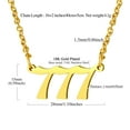 thumbnail image 3 of FindChic Number Necklaces for Women Men, Stainless Steel 777 Charm Pendant Necklace Sports Birthday Mothers Day Jewelry Gifts Mom Her Wife, Gold Plated, 3 of 8
