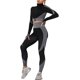 thumbnail image 1 of Chándal de entrenamiento para mujer Conjunto de 2 piezas Leggings de cintura alta y Top corto de manga larga Ropa deportiva de yoga con cremallera frontal Adepaton LRWJ007-4, 1 of 6