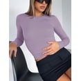 thumbnail image 4 of Crop Workout Tops for Women Pack Summer Short Sleeve Gym Athletic Compression Shirts Cute Tight Basic Tops Tee, 4 of 6
