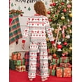 thumbnail image 3 of Oudiya Girls Christmas Pajamas Set Holiday Pjs for Kids Santa Long Sleeve Sleepwear, 4-13Y, 3 of 4
