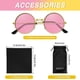 thumbnail image 3 of Gafas de sol BOUBONI, rosas, hippie, redondas, para mujer y hombre, 3 of 7