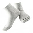 thumbnail image 4 of Calcetines de algodón Sunnimix de cinco dedos Deportivos grises, 4 of 6