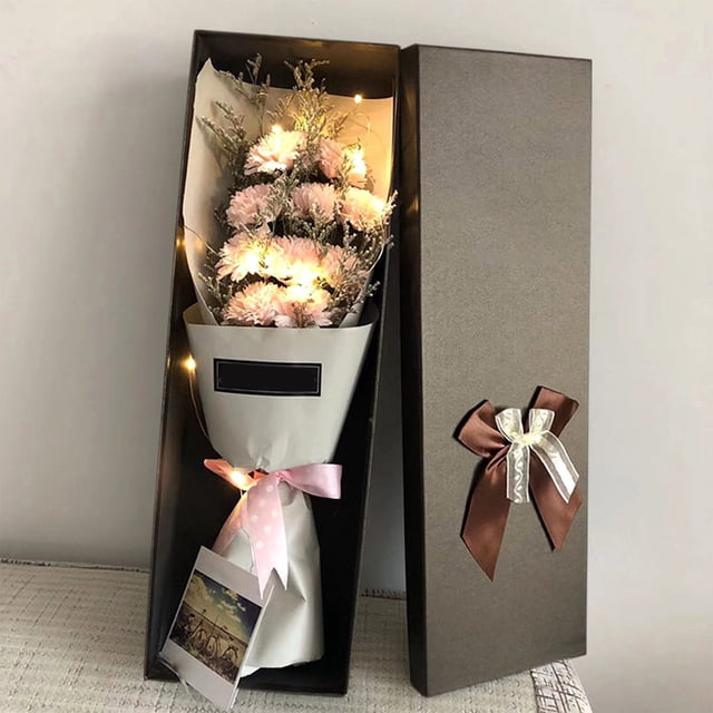 Decoraciones para San Valentín, regalos para San Valentín, adornos para San Valentín, caja de regalo con flores de jabón, regalo de San Valentín, regalo de cumpleaños, rosas, novia, esposa, clavel, ma