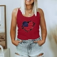 thumbnail image 2 of USSUMA Sleeveless Women Tops Dressy Casual Patriotic Funny Graphic Tanks 2022 Trendy T-Shirt Shirts 4th of July Vest Plus Size Tunics Top for Women Round Neck Summer Blouse, 2 of 5