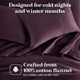 thumbnail image 3 of BNM Solid Flannel Cotton Pillowcases, Set of 2, King, Purple, 3 of 6