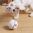 thumbnail image 1 of Flmtop Electric USB Charging Cat Interactive Ball Toy with Rolling LED Light Pet Supply White, 1 of 8