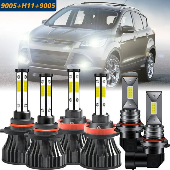 For Ford Escape 2013 2014-2016 - 6PCS 6000K LED Headlight   Fog Light Bulbs Kit