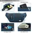 thumbnail image 4 of Entchin Fanny pack for Women Men, Blue Waistpack, Polyester Crossbody Belt Bag on Waist, 4 Zipper Pocket, Adult Teen, 4 of 6