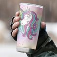 thumbnail image 5 of 20oz Unicorn Lover Get Over It Be Dramatic Tumbler Cup with Lid, Double Wall Vacuum Sporty Thermos Insulated Travel Coffee Mug, 5 of 6