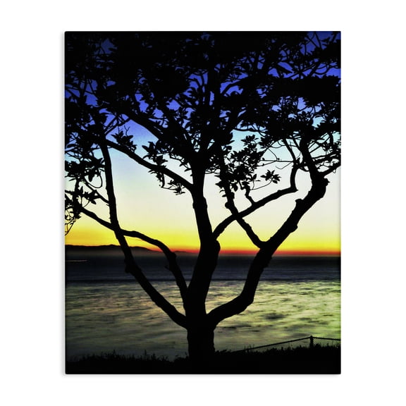 Stupell Industries Contemporary Tree Silhouette Landscape Photograph Canvas Art, 16 x 20, by Joseph Elliott