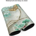 thumbnail image 4 of Gaming Mouse Pad Large Desk Mat,Desk Pad Extended Keyboard Pad,Anti-Slip Rubber Base Mouse Pad for Women Girls Work,Game,Office,Home 35.4"X15.7",Golden Butterfly and Green Flowers, 4 of 6