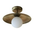 thumbnail image 3 of Minimal Flush Mount Ceiling Light Globe Chandelier Brass Mid Centrury Lighting [Mairy], 3 of 5